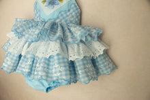 Load image into Gallery viewer, Gingham Blues | Spring vintage custom
